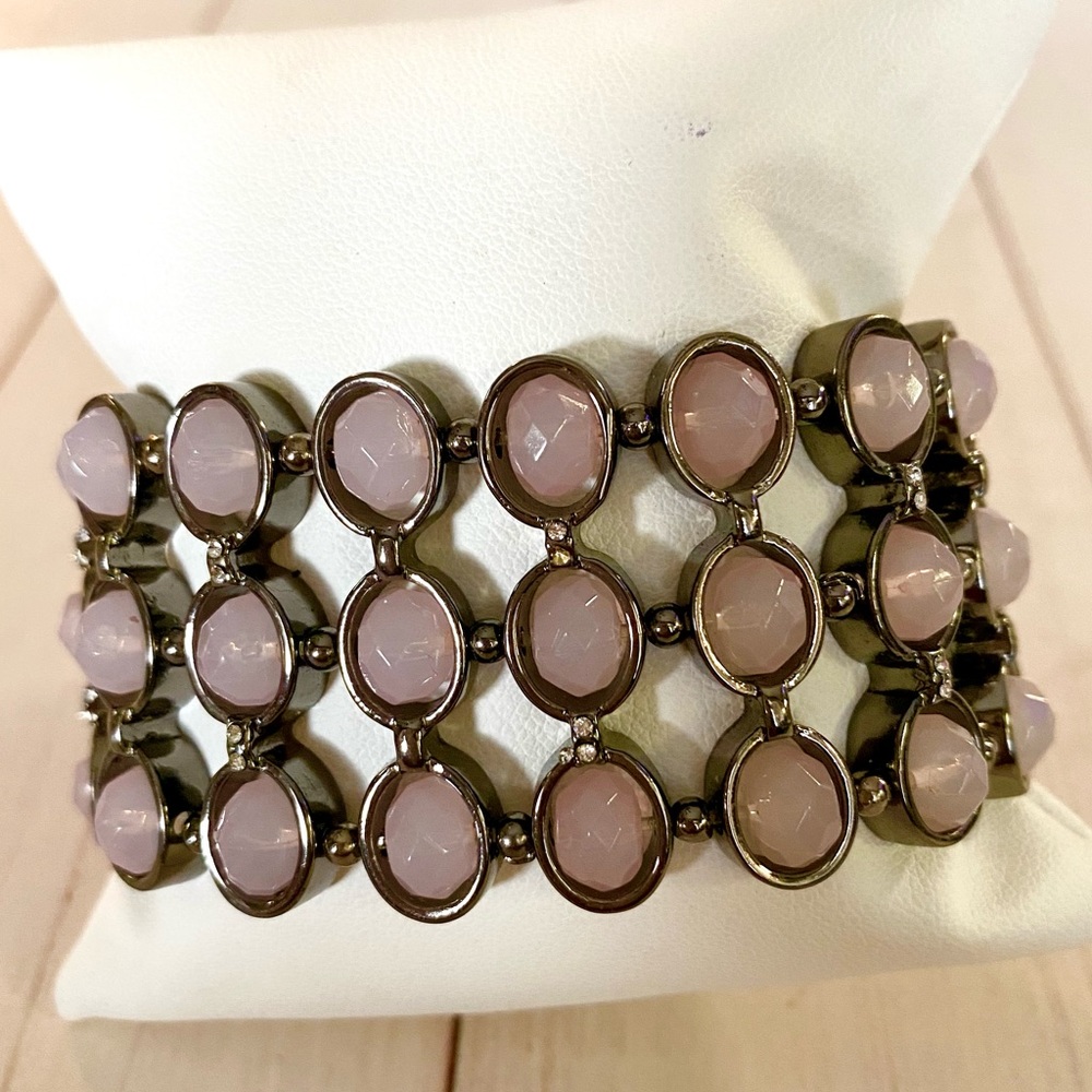 Pink  Beaded Stretch Bracelet